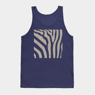 Textured Small Terrazzo Zebra Stripes Pattern Tank Top